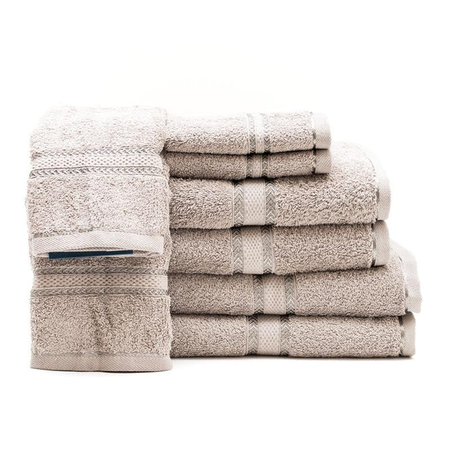 Lot De 6 Serviettes De Luxe Lavish Home – Coton Rapide Séchage, Zéro Torsion, Motif Os/noir - 1