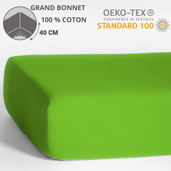 Paquete de 6 Sábanas Bajeras - Capó 40 cm - 200 x 200 cm - 100% Algodón - 15,50 € sin IVA/ud (CAPO GRANDE)