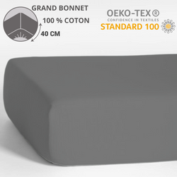 Comprar gris-oscuro Paquete de 6 Sábanas Bajeras - Capó 40 cm - 200 x 200 cm - 100% Algodón - 15,50 € sin IVA/ud (CAPO GRANDE)