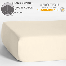 Comprar marfil Paquete de 6 Sábanas Bajeras - Capó 40 cm - 200 x 200 cm - 100% Algodón - 15,50 € sin IVA/ud (CAPO GRANDE)