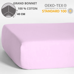 Comprar rosa-palido Paquete de 6 Sábanas Bajeras - Capó 40 cm - 200 x 200 cm - 100% Algodón - 15,50 € sin IVA/ud (CAPO GRANDE)