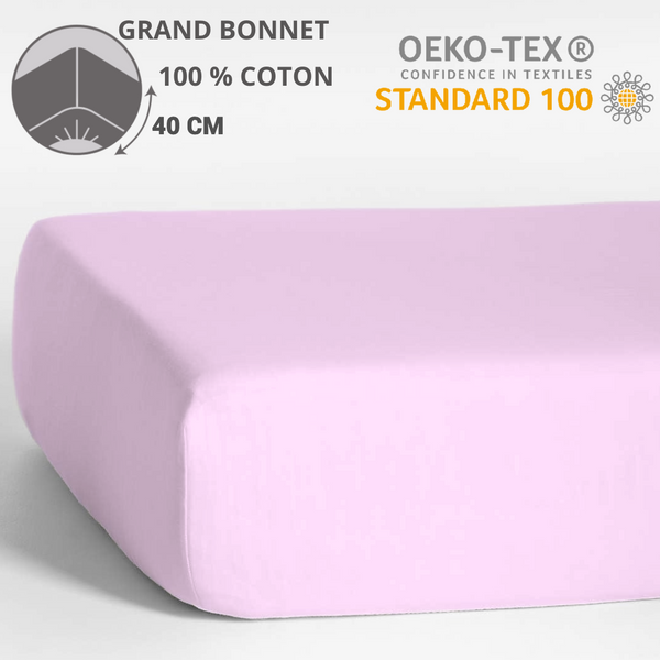 Paquete de 6 Sábanas Bajeras - Capó 40 cm - 200 x 200 cm - 100% Algodón - 15,50 € sin IVA/ud (CAPO GRANDE)