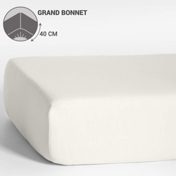 Colis de 6 Draps Housses - Bonnet 40 cm - 90 x 200 cm - 100% Coton - 13.50€ H.T /pc ( GRAND BONNET )