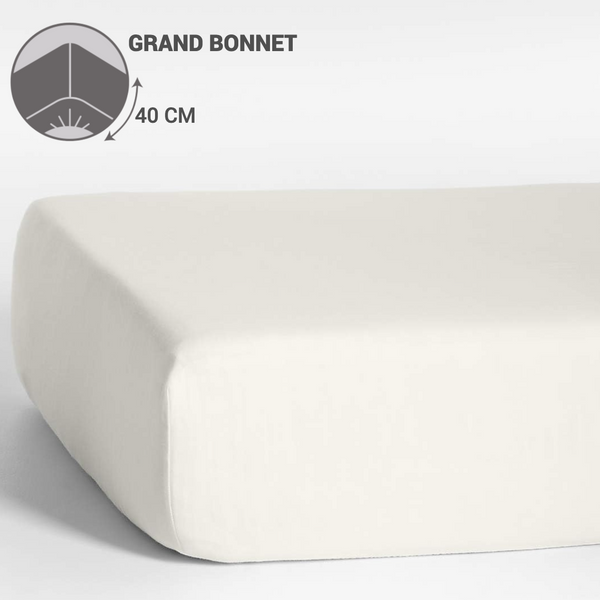 Paquete de 6 Sábanas Bajeras - Capó 40 cm - 90 x 200 cm - 100% Algodón - 13,50 € sin IVA /pz (CAPÓ GRANDE)