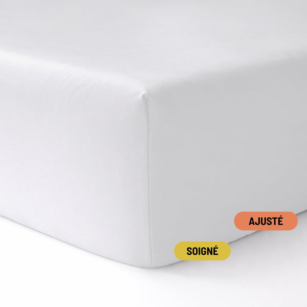 Package of 6 Fitted Sheets 140 x 190 cm - 100% Cotton - €5.50 excluding VAT /pc 