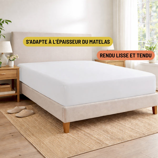 Package of 6 Fitted Sheets 140 x 190 cm - 100% Cotton - €5.50 excluding VAT /pc 