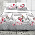 JUEGO DE 2 JUEGOS DE CAMA CON FUNDAS DE ALMOHADA I 100% ALGODÓN I 57 HILOS/CM2