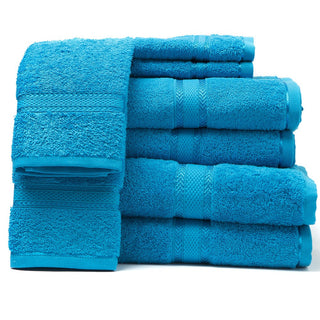 Buy turquoise Package of 6 100% Cotton Towels - From €3.30 excluding VAT/pc