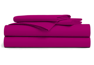 Comprar fucsia Paquete de 6 Sábanas Encimeras 180 x 290 cm - 100% Algodón - 7,00 € sin IVA /ud