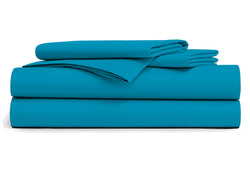 Comprar azul-turquesa Paquete de 6 Sábanas Encimeras 180 x 290 cm - 100% Algodón - 7,00 € sin IVA /ud