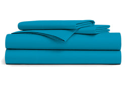 Comprar azul-turquesa Paquete de 6 Sábanas Encimeras 240 x 300 cm - 100% Algodón - 9,00 € sin IVA /ud 